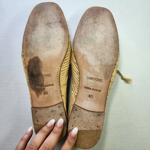 Carrie Forbes Raffia‎Woven TanShoes 9.5